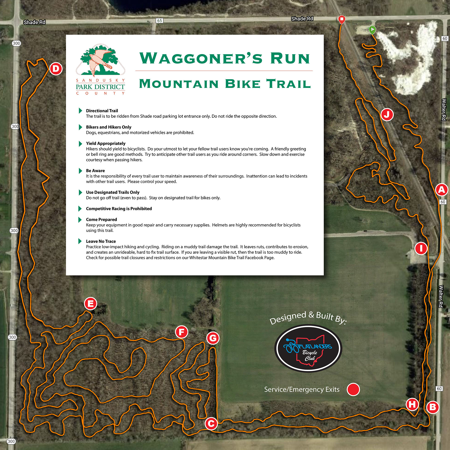 Waggoners run mountain bike trail map